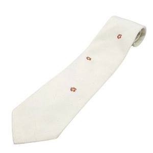 2/$15 Vintage Men's White Silk Necktie Tie